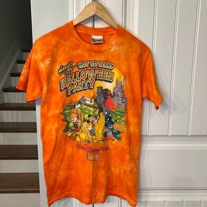 Disney Mickey’s Not So Scary Halloween Party 2005 Orange Graphic Tee Sz S